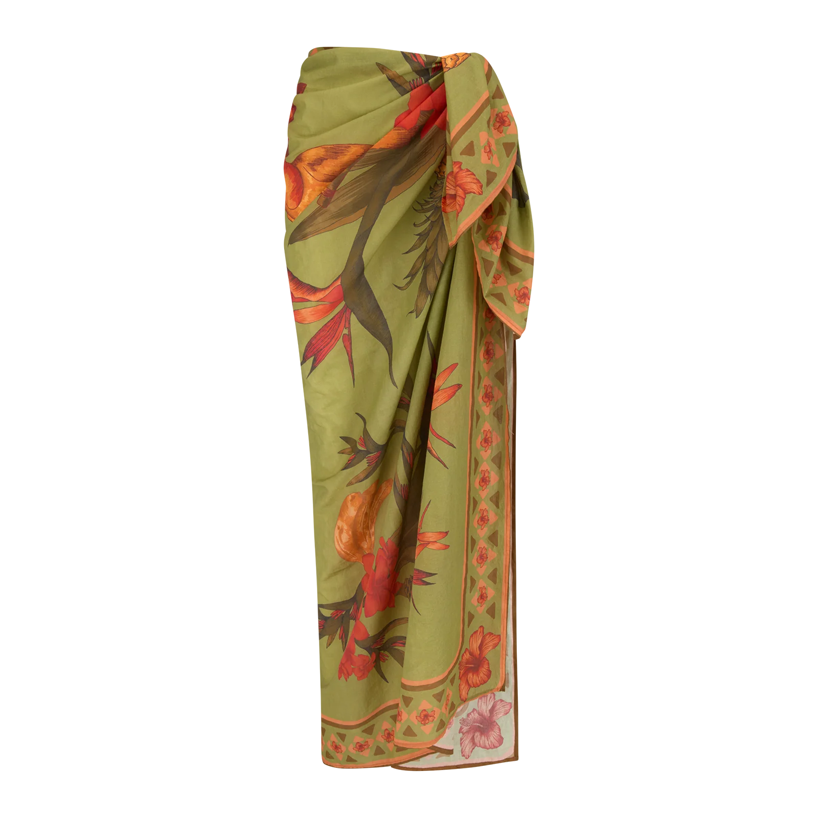 WANDERING FOLK - CUBAN TROPICAL SARONG - LIME