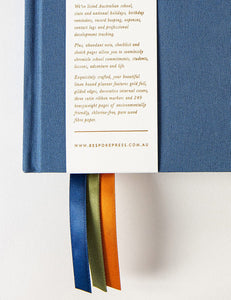 BESPOKE LETTERPRESS - 2025 TEACHERS PLANNER - LIBERTY BLUE