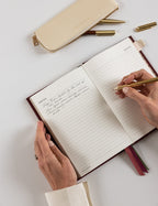 BESPOKE LETTERPRESS - 2026 PETITE LINEN BOUND PLANNER - MULBERRY