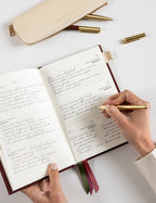 BESPOKE LETTERPRESS - 2026 PETITE LINEN BOUND PLANNER - MULBERRY
