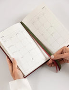 BESPOKE LETTERPRESS - 2026 PETITE LINEN BOUND PLANNER - MULBERRY