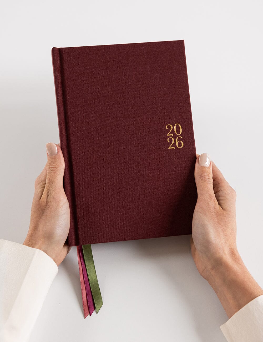 BESPOKE LETTERPRESS - 2026 PETITE LINEN BOUND PLANNER - MULBERRY