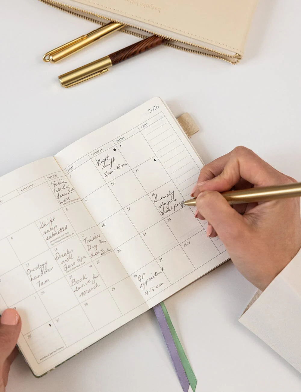 BESPOKE LETTERPRESS - 2026 POCKET PLANNER - SUMMER PERENNIALS