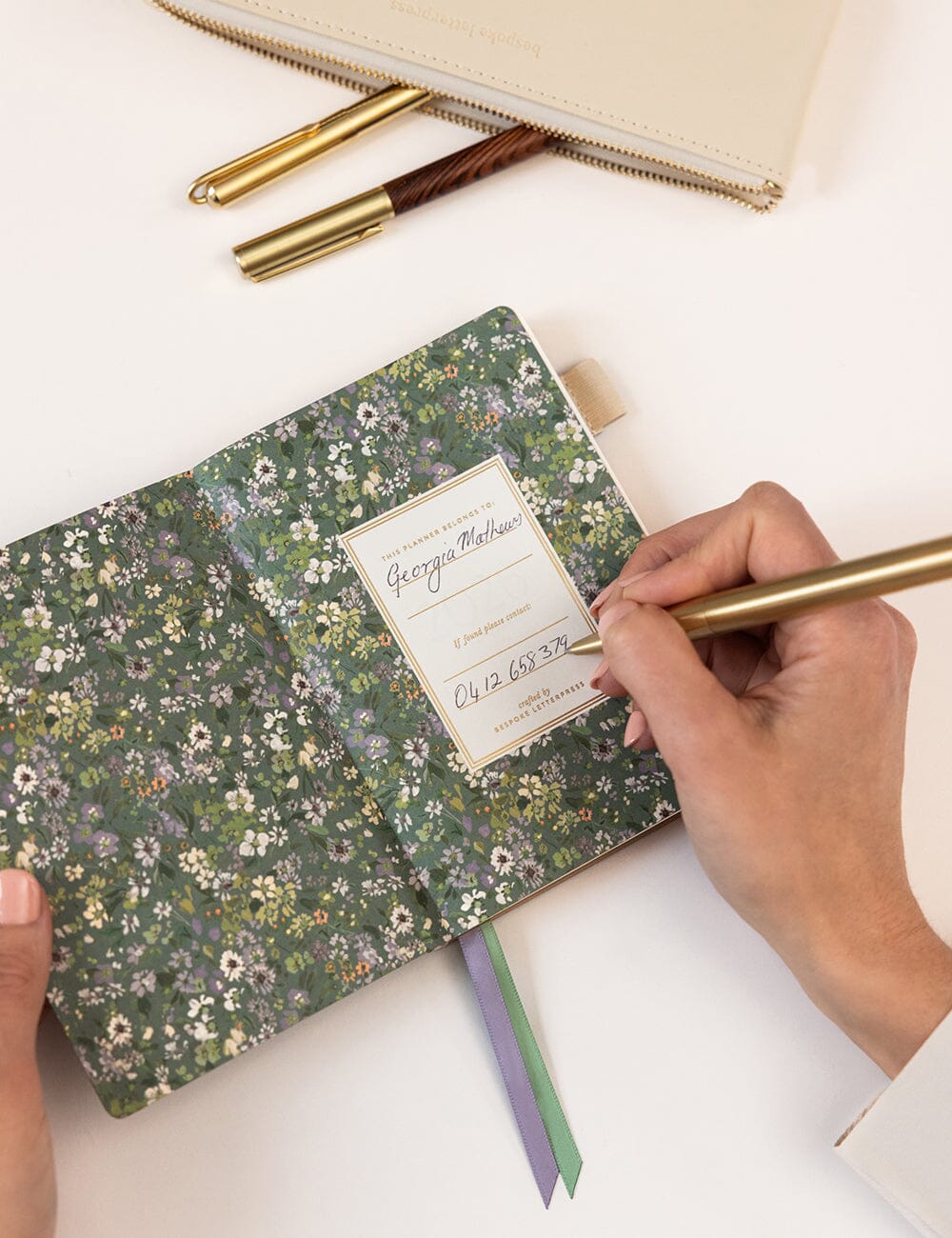 BESPOKE LETTERPRESS - 2026 POCKET PLANNER - SUMMER PERENNIALS