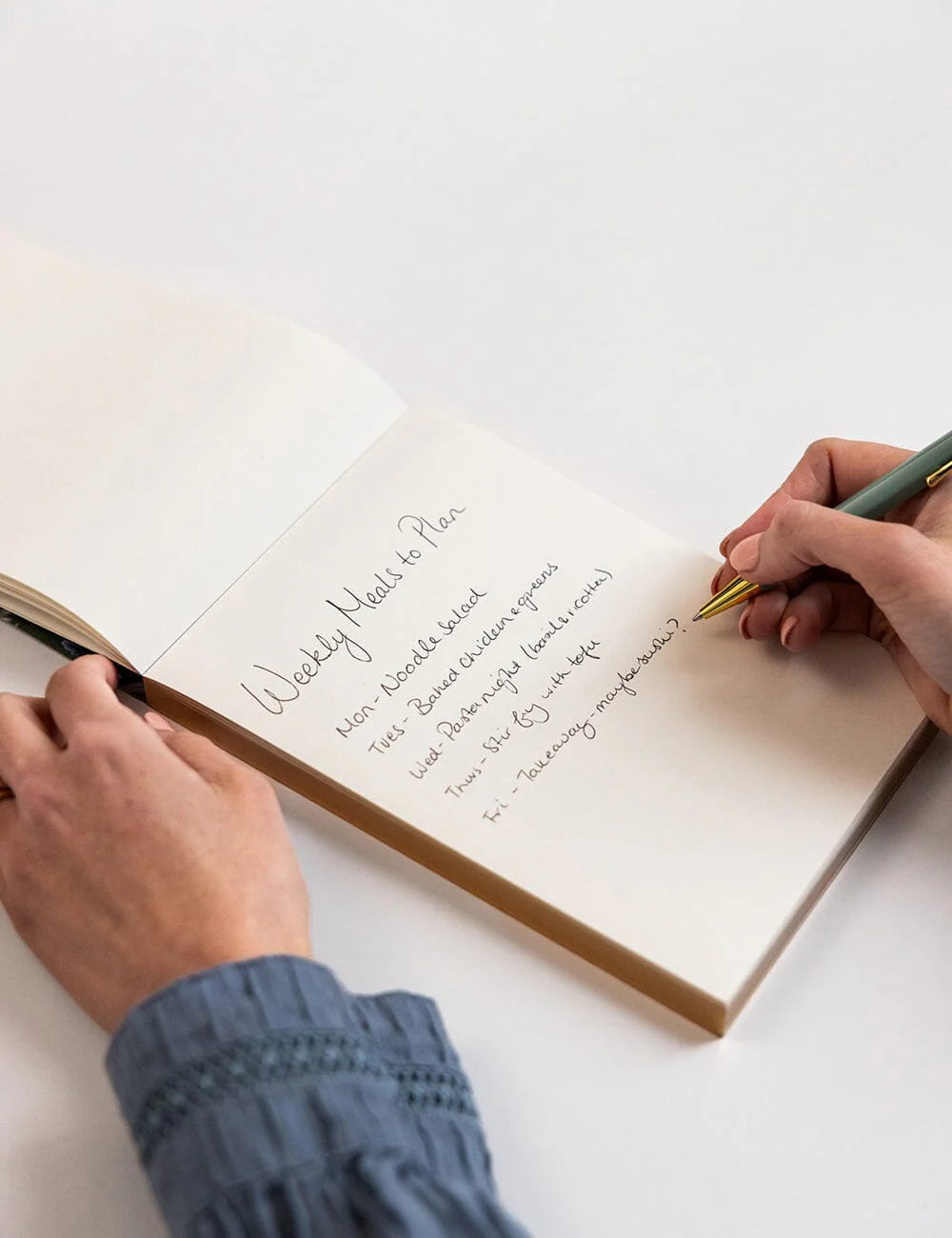 BESPOKE LETTERPRESS - NOTEPAD DESKTOP JOTTER - INDIGO HAVEN