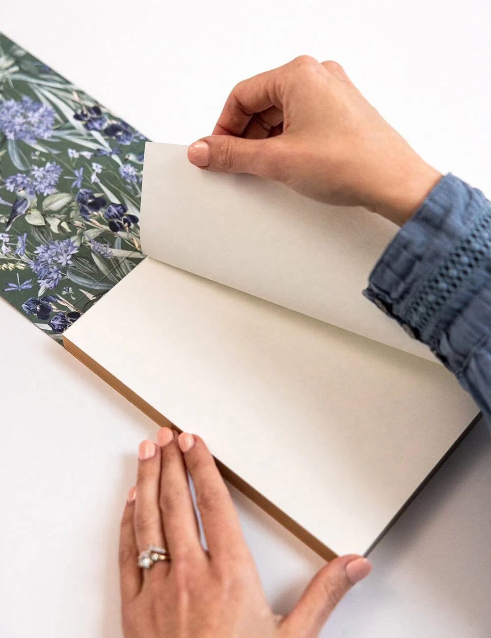 BESPOKE LETTERPRESS - NOTEPAD DESKTOP JOTTER - INDIGO HAVEN