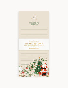 BESPOKE LETTERPRESS - JOLLY SANTA SHOPPING LIST DL NOTEPAD