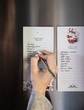 Load image into Gallery viewer, BESPOKE LETTERPRESS - JOLLY SANTA SHOPPING LIST DL NOTEPAD
