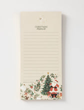 Load image into Gallery viewer, BESPOKE LETTERPRESS - JOLLY SANTA SHOPPING LIST DL NOTEPAD
