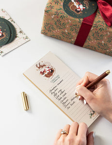 BESPOKE LETTERPRESS - CHRISTMAS COUNTDOWN SHOPPING LIST DL NOTEPAD