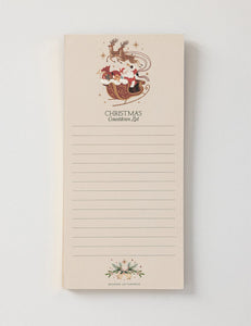 BESPOKE LETTERPRESS - CHRISTMAS COUNTDOWN SHOPPING LIST DL NOTEPAD