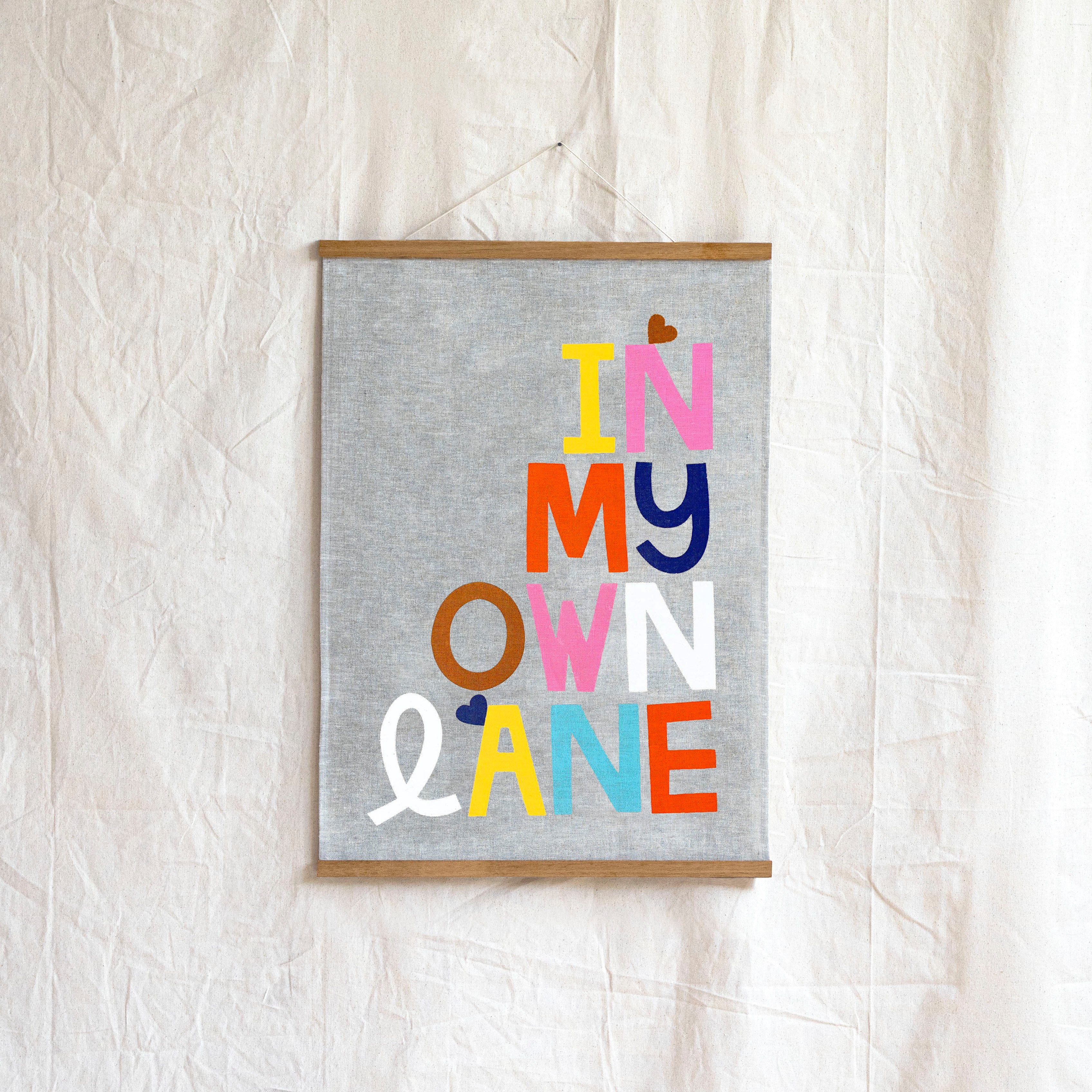 RACHEL CASTLE - ART TEATOWEL -  IN MY OWN LANE