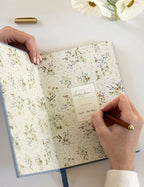 BESPOKE LETTERPRESS - LINEN BOUND BULLET JOURNAL - DUSTY CORNFLOWER