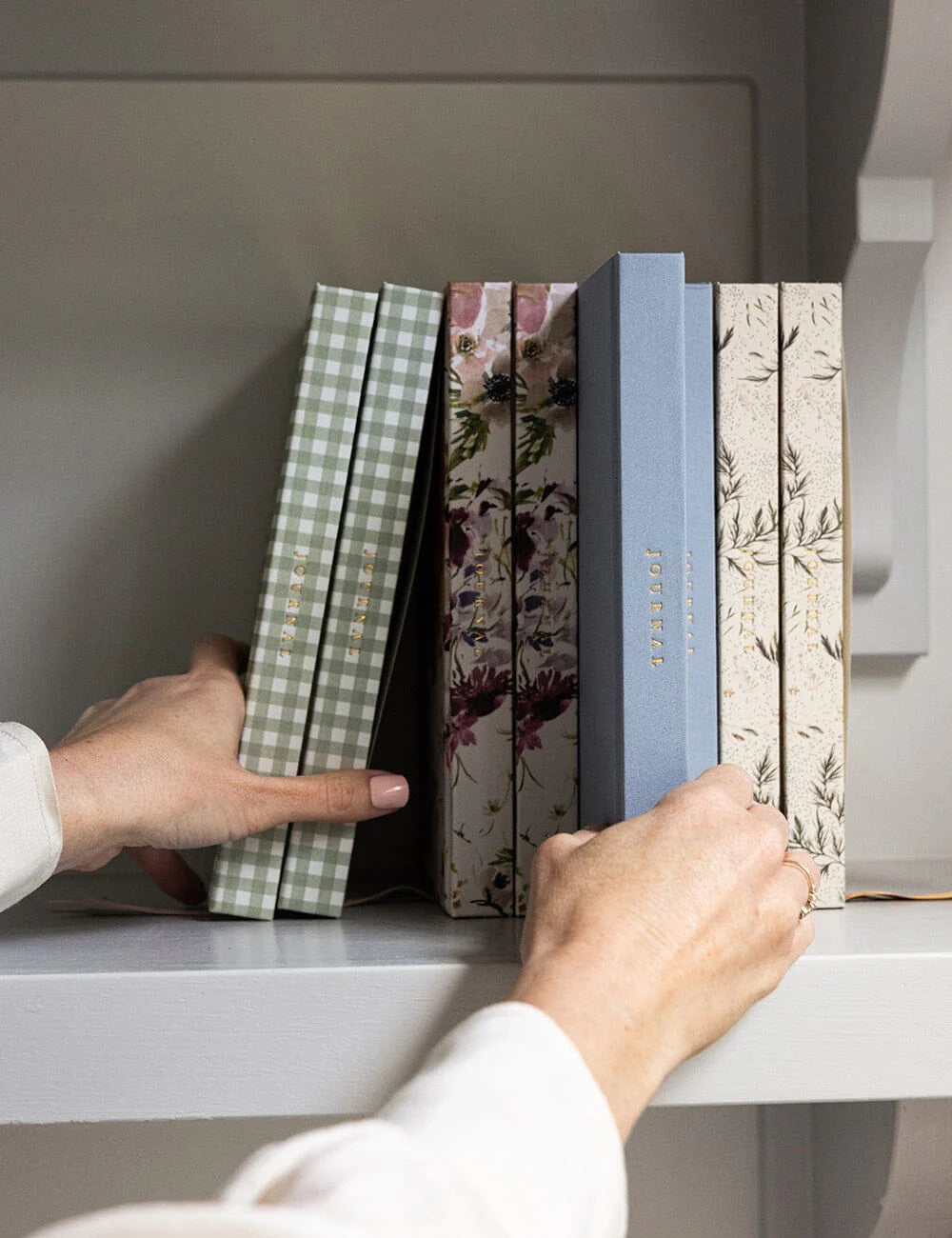BESPOKE LETTERPRESS - LINEN BOUND BULLET JOURNAL - DUSTY CORNFLOWER