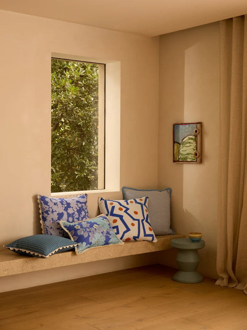 BONNIE & NEIL - NILE 60CM CUSHION - BLUE