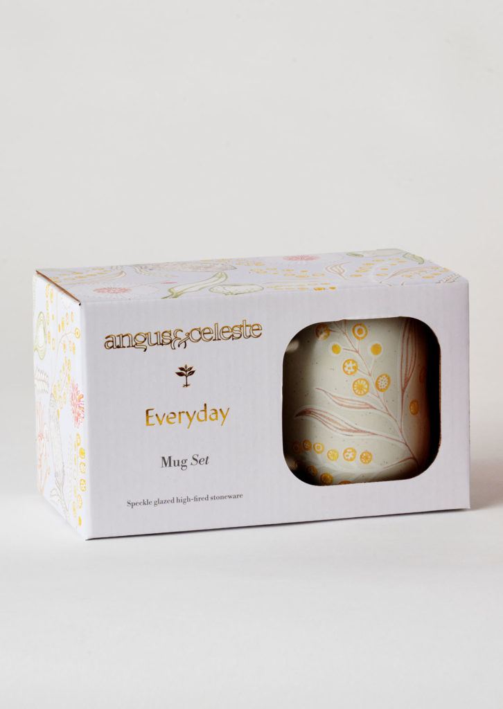 ANGUS & CELESTE - EVERYDAY MUGS TWO SET - WATTLE