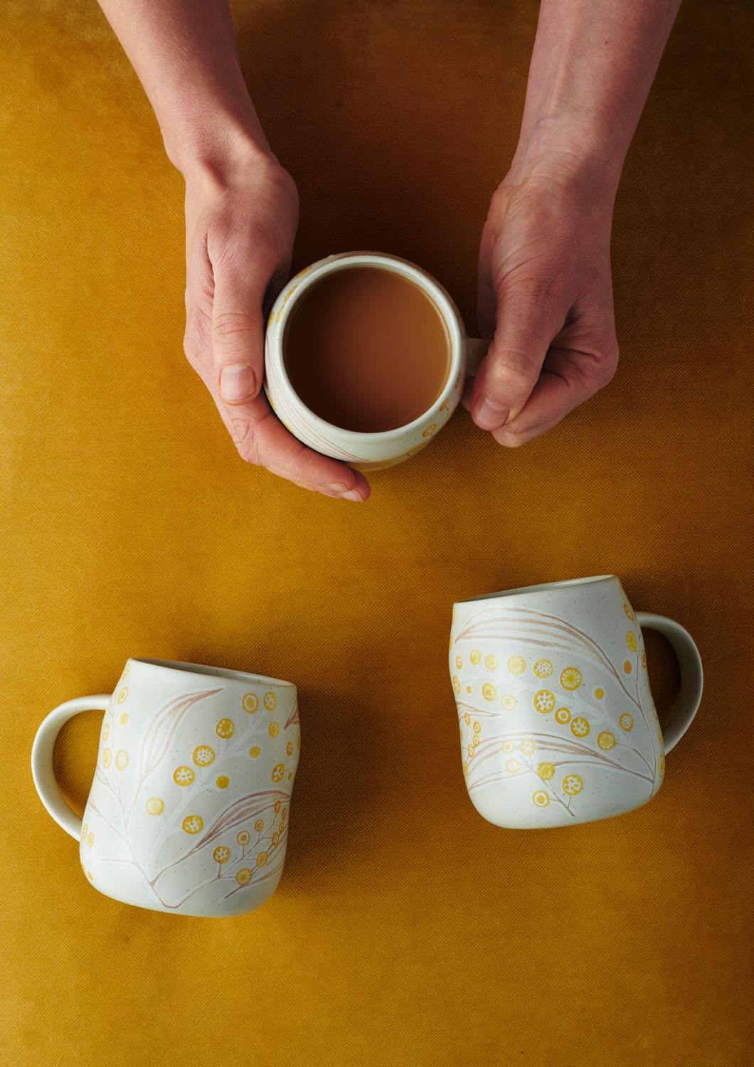 ANGUS & CELESTE - EVERYDAY MUGS TWO SET - WATTLE