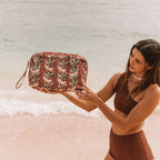 WANDERING FOLK - EYE OF THE JUNGLE HAZEL ZIP BAG - LARGE
