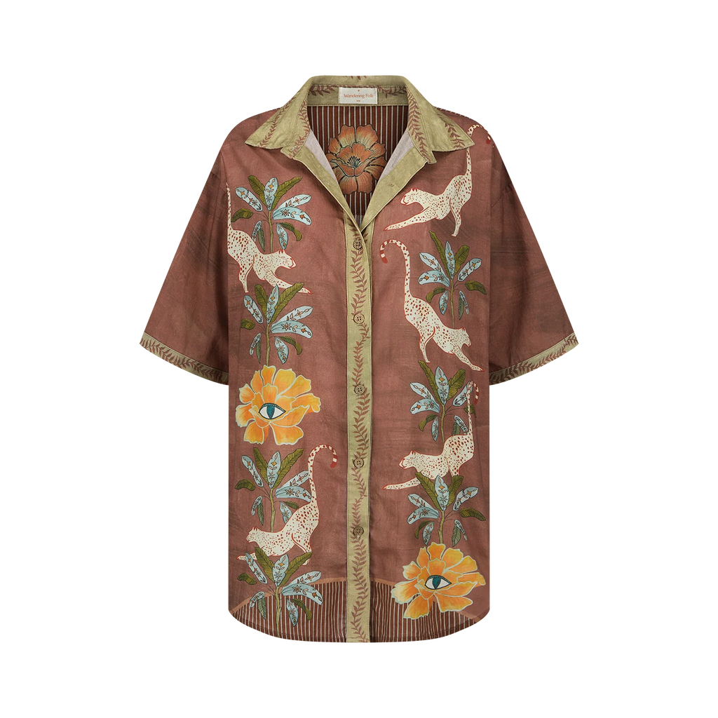 WANDERING FOLK - EYE OF THE JUNGLE SHIRT- HAZEL