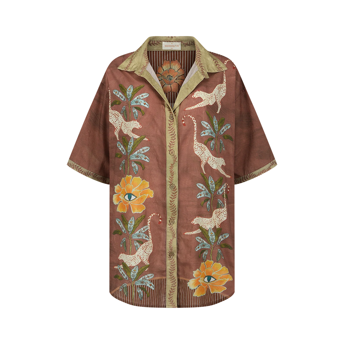 WANDERING FOLK - EYE OF THE JUNGLE SHIRT- HAZEL
