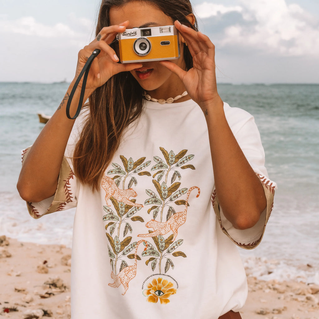 WANDERING FOLK - EYE OF THE JUNGLE TEE SHIRT - WHITE