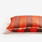 BONNIE & NEIL - BIG STRIPE BURGUNDY CUSHION 60CM