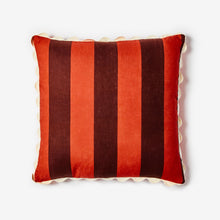 Load image into Gallery viewer, BONNIE &amp; NEIL - BIG STRIPE BURGUNDY CUSHION 60CM
