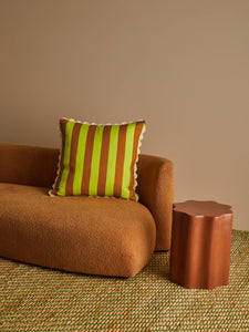 BONNIE & NEIL - 60CM CUSHION - BOLD STRIPE LIME