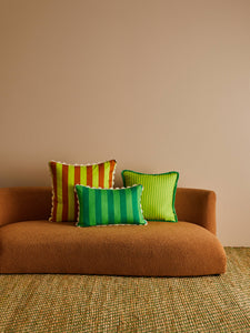 BONNIE & NEIL - 60CM CUSHION - BOLD STRIPE LIME