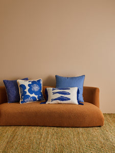 BONNIE & NEIL - 60CM CUSHION - PINSTRIPE BLUE