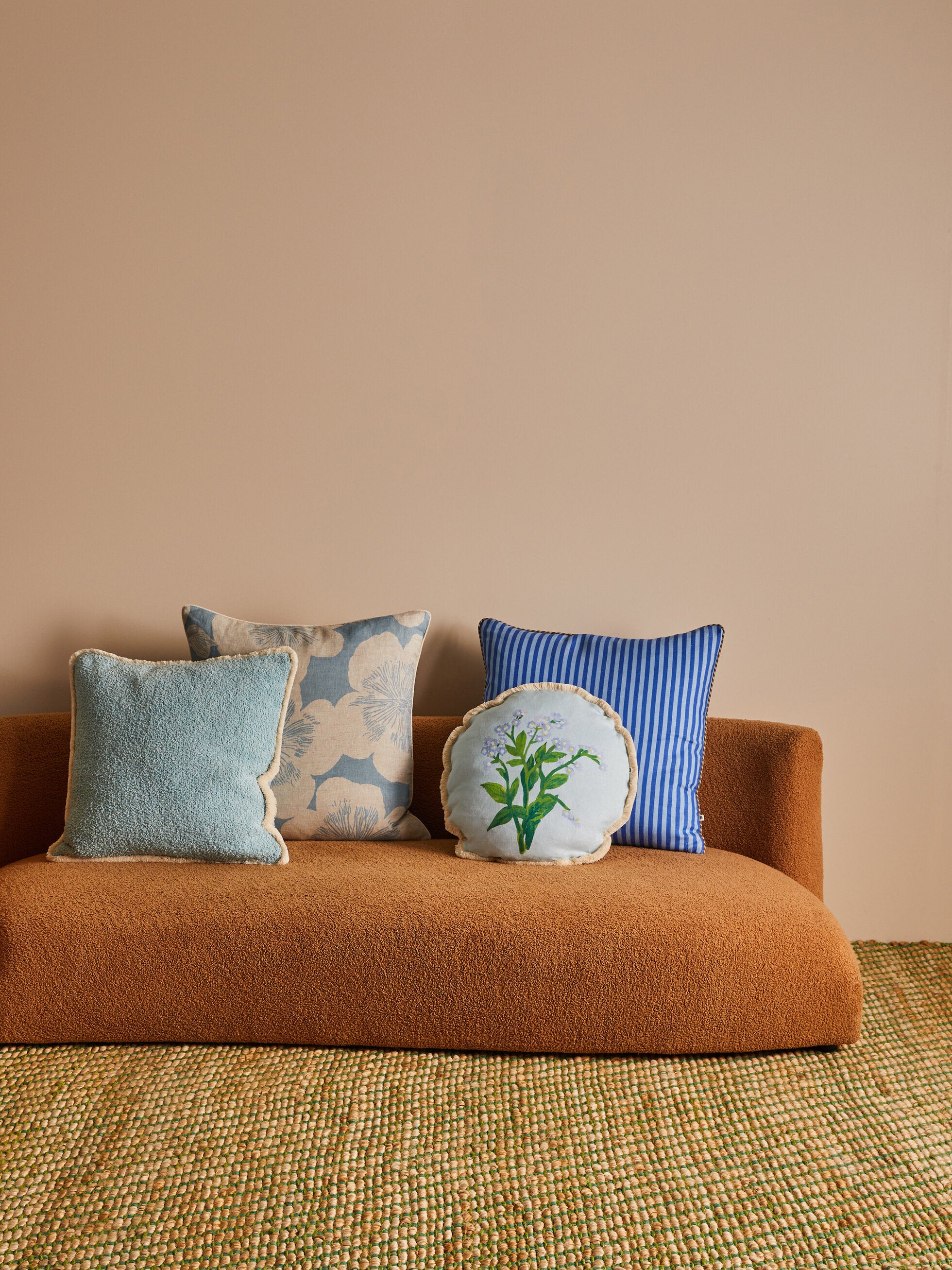 BONNIE & NEIL - 60CM CUSHION - PINSTRIPE BLUE