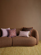 BONNIE & NEIL - ZEBRA LINEN CUSHION 60CM - CHOCOLATE