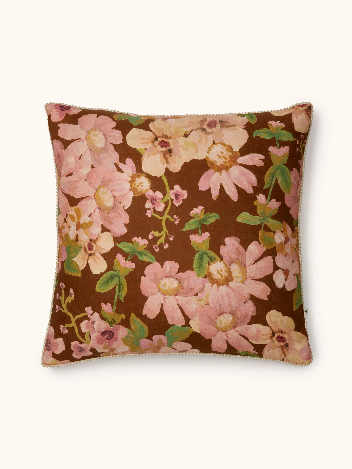 BONNIE & NEIL - PRAIRIE 60CM CUSHION - COCOA