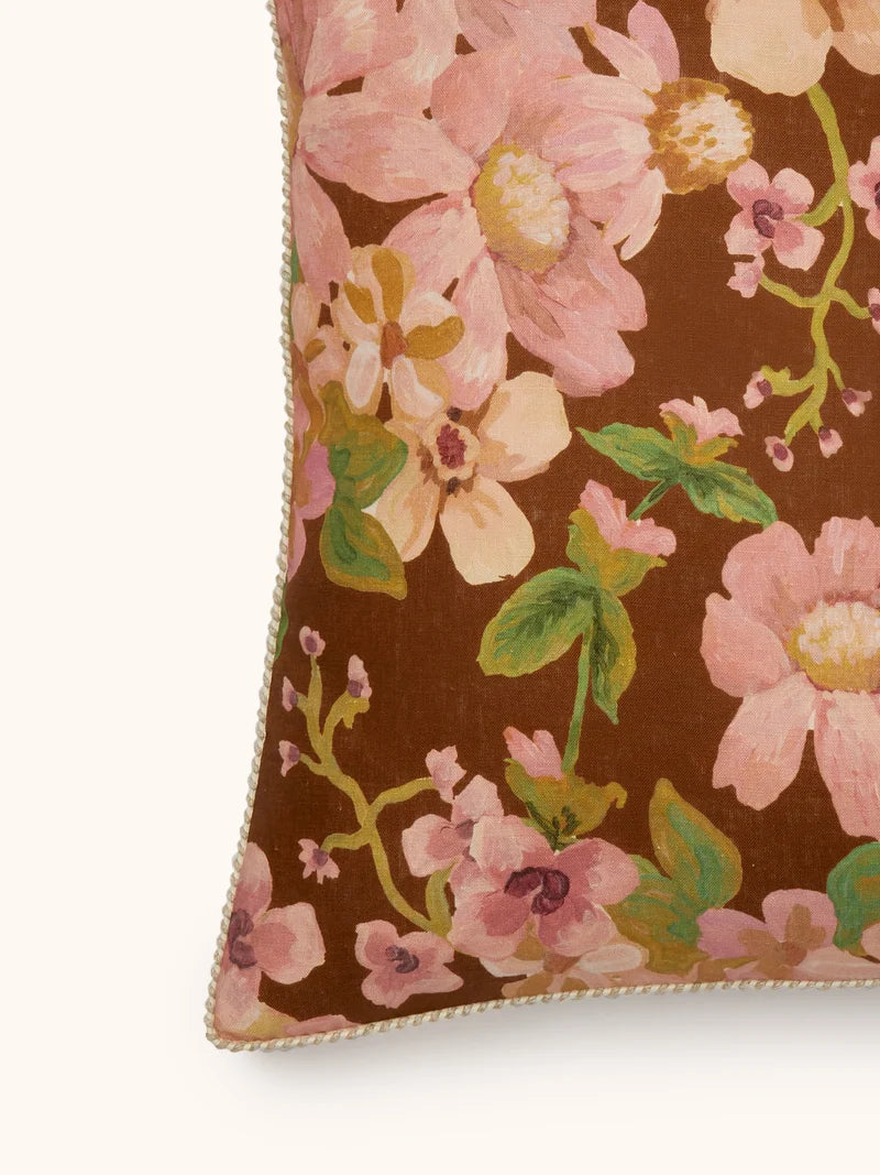 BONNIE & NEIL - PRAIRIE 60CM CUSHION - COCOA