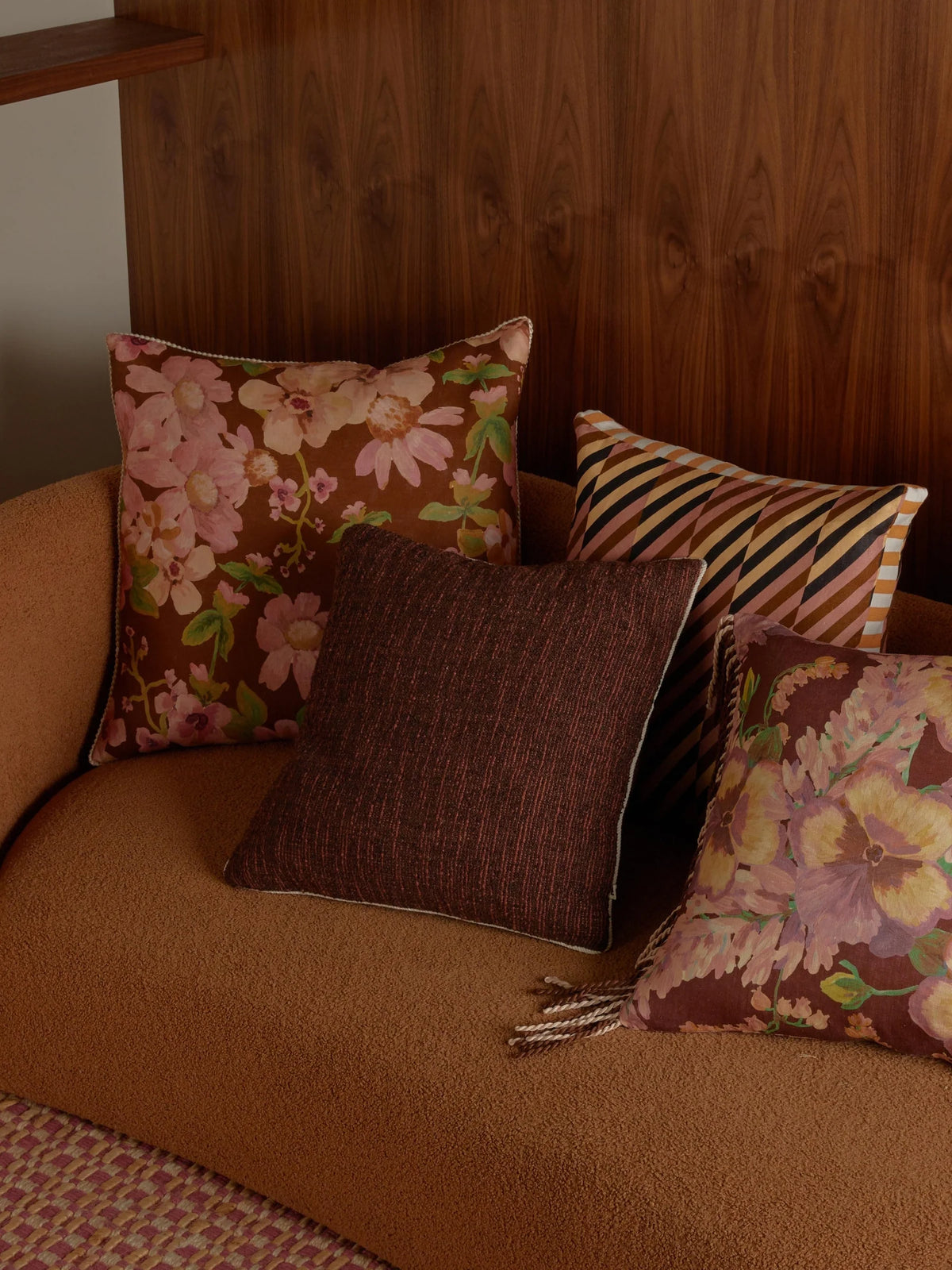 BONNIE & NEIL - PRAIRIE 60CM CUSHION - COCOA