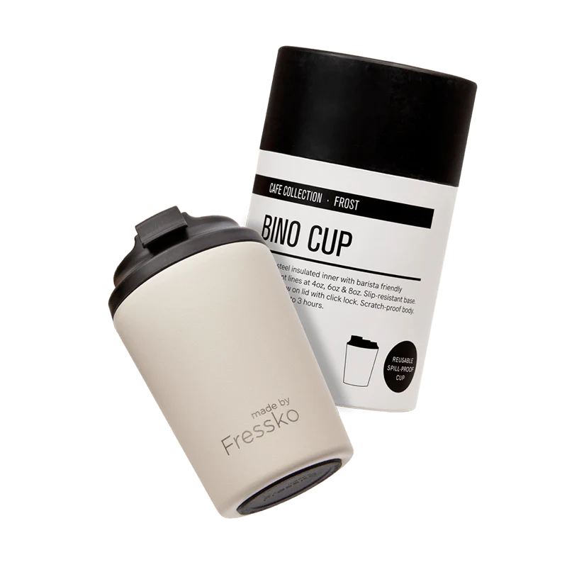 MADE BY FRESSKO - BINO REUSABLE COFFEE CUP 227ML/8OZ - FROST