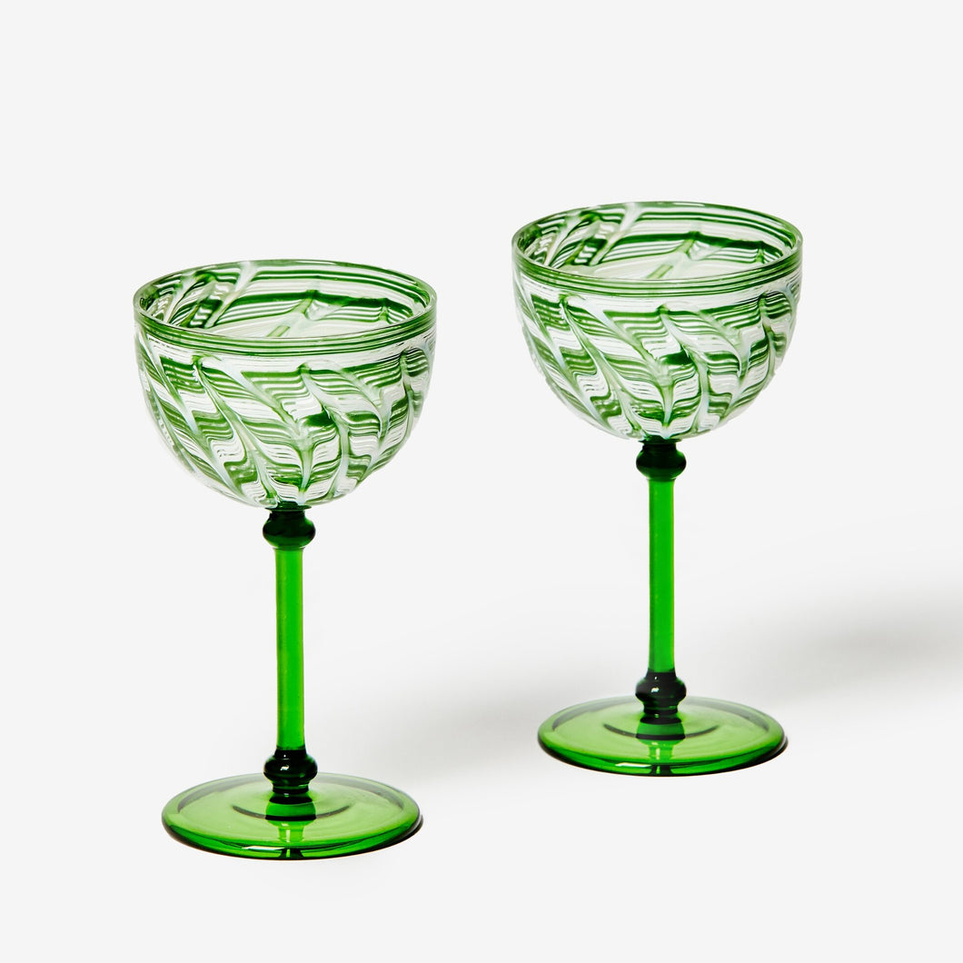 BONNIE & NEIL - WATERCOLOUR COUPES SET/2 - GREEN