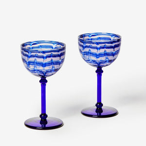 BONNIE & NEIL - WATERCOLOUR COUPES SET/2 - BLUE