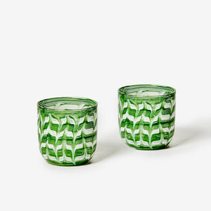 BONNIE & NIEL - WATERCOLOUR TUMBLERS SET/2 - GREEN