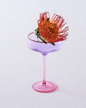 Load image into Gallery viewer, KIP &amp; CO - COLOUR BLOCK MARGARITA GLASS 2P SET - LILAC
