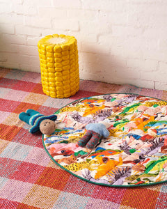 KIP & CO - ORGANIC COTTON QUILTED PLAY MAT - ALL CREATURES GREAT & SMALL