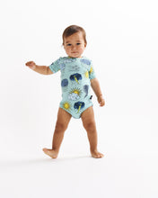 Load image into Gallery viewer, KIP &amp; CO - ORGANIC SHORT SLEEVE ROMPER - WEATHER REPORT
