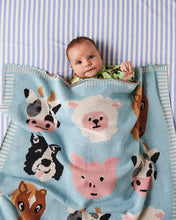 Load image into Gallery viewer, KIP &amp; CO - COTTON KNITTED BLANKET - FARM FRIENDS
