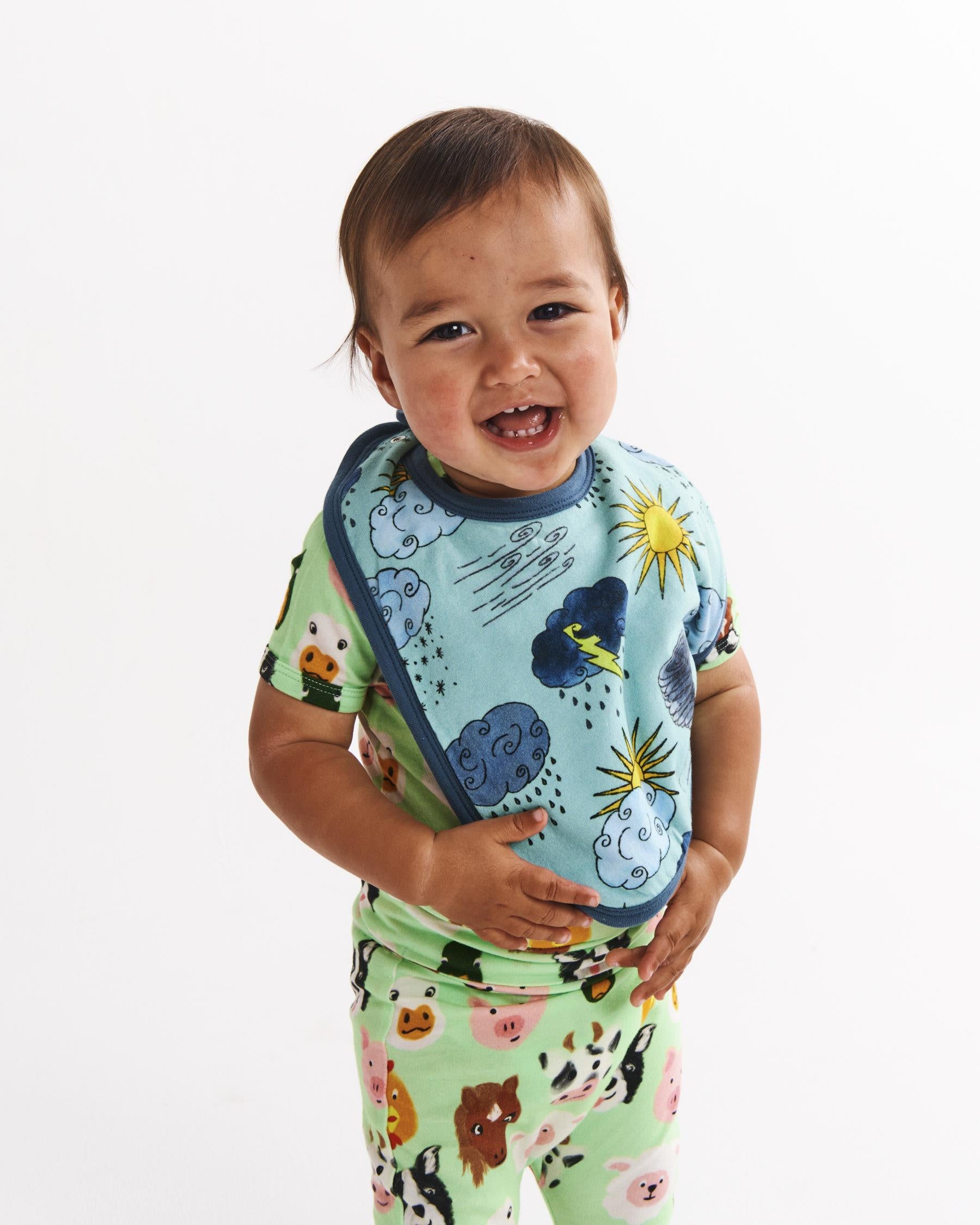 KIP & CO - ORGANIC COTTON BIB - WEATHER REPORT
