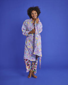 KIP & CO - S/M LINEN ROBE - BUNCH OF FUN