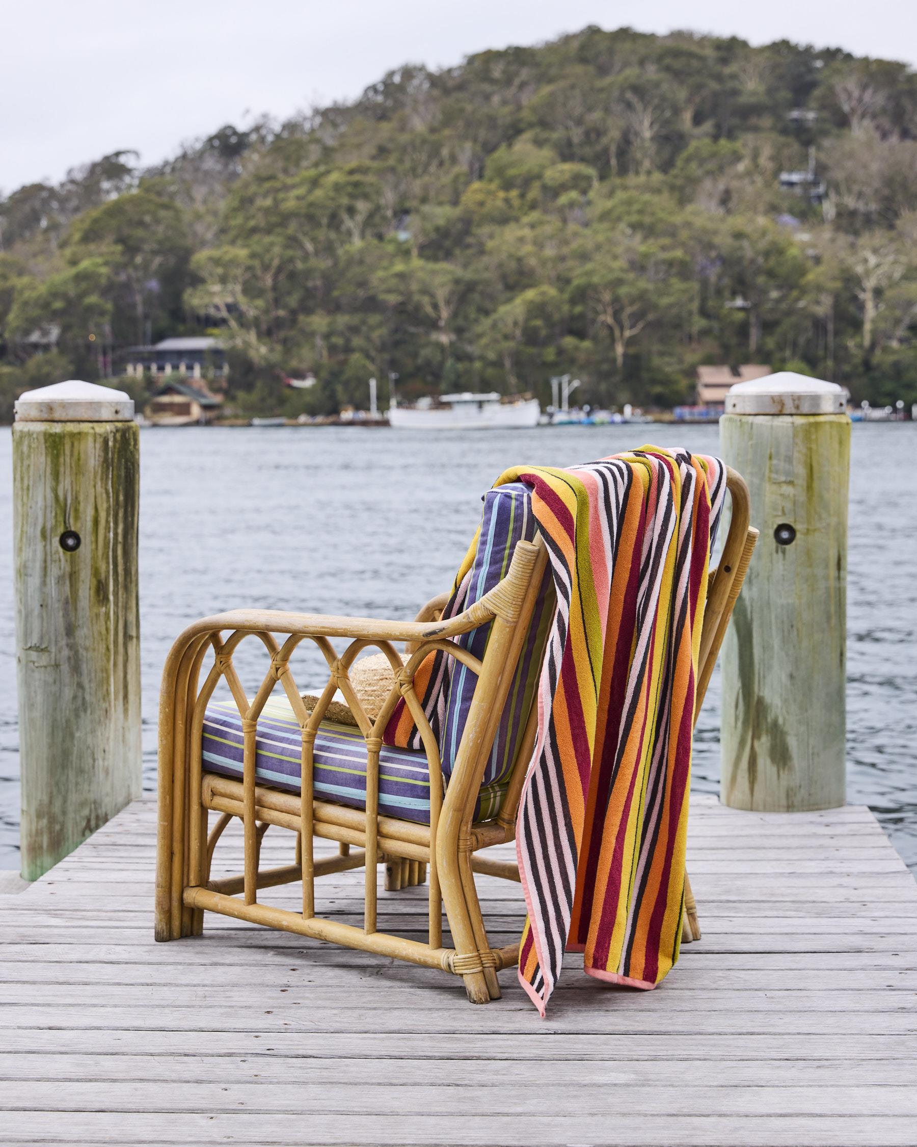 KIP & CO - TERRY BEACH TOWEL - CASABLANCA STRIPE