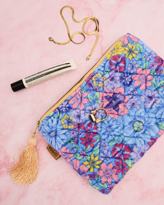 KIP & CO - VELVET COSMETIC PURSE - BUNCH OF FUN