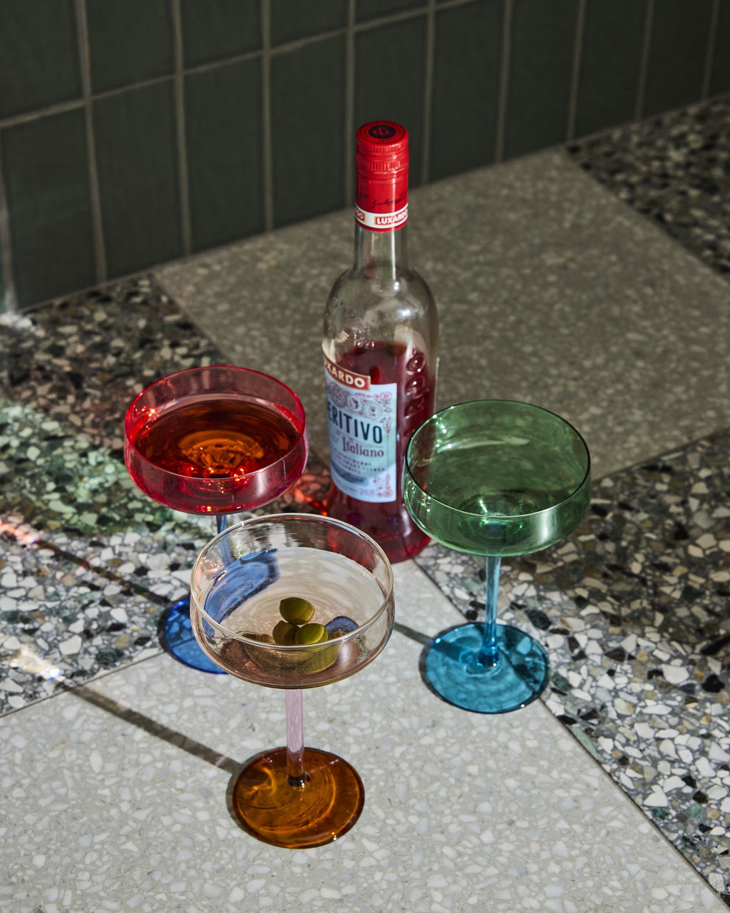 KIP & CO - MARGARITA GLASS 2P SET - PISTACHIO CRUSH