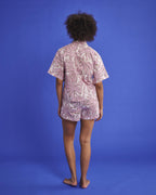 KIP & CO - ORGANIC COTTON SHORT SLEEVE SHIRT & SHORT PYJAMA SET - BALMY PALMY