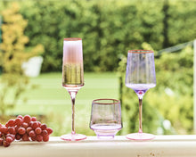 Load image into Gallery viewer, KIP &amp; CO - COLOUR BLOCK CHAMPAGNE GLASS 2P SET - LILAC
